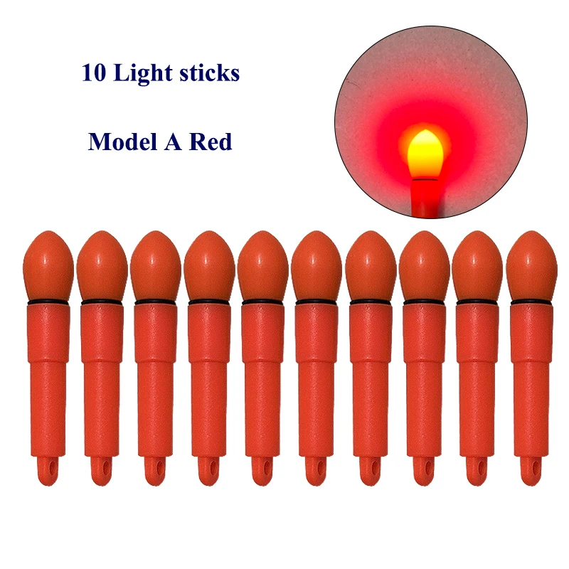 10PCS Luminous Glow Stick Sea Night Fishing Lightstick Electric Fishing Stick Bright Glow Light Stick Ocean Fishing Tool NO BAT