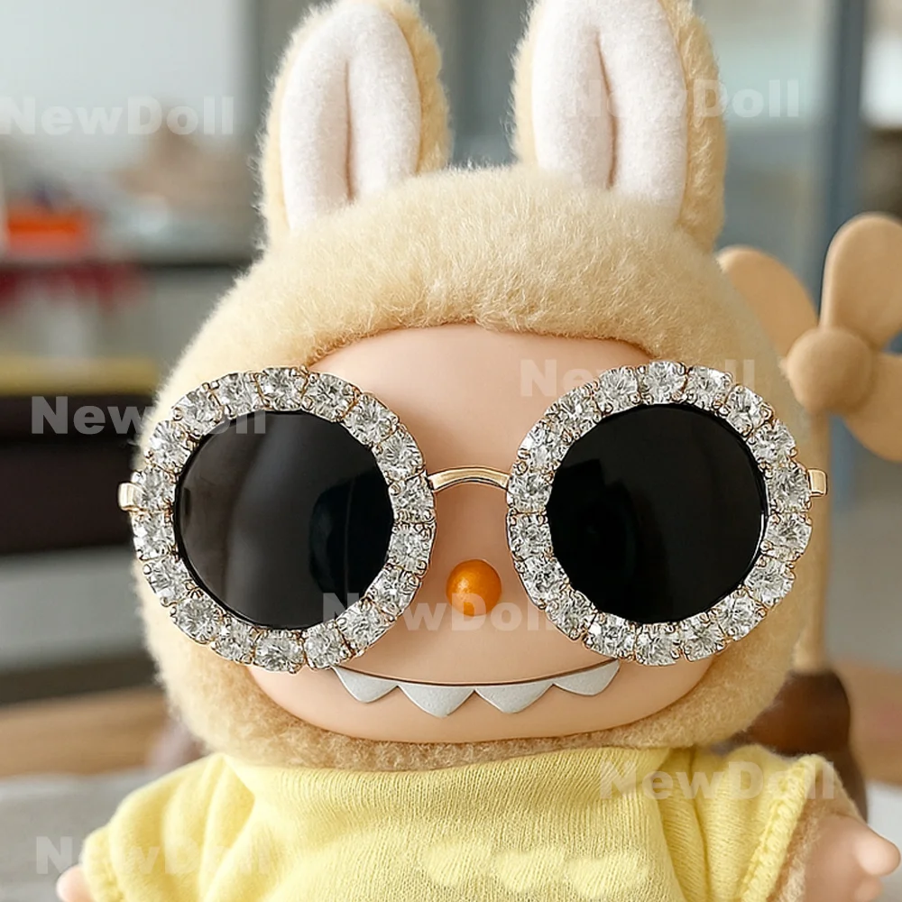 

Rhinestone Style Sunglasses for 17cm Labubu Gradient Sun Glasses Mini Doll'S Clothes Outfit Shining Glasses Doll Accessories
