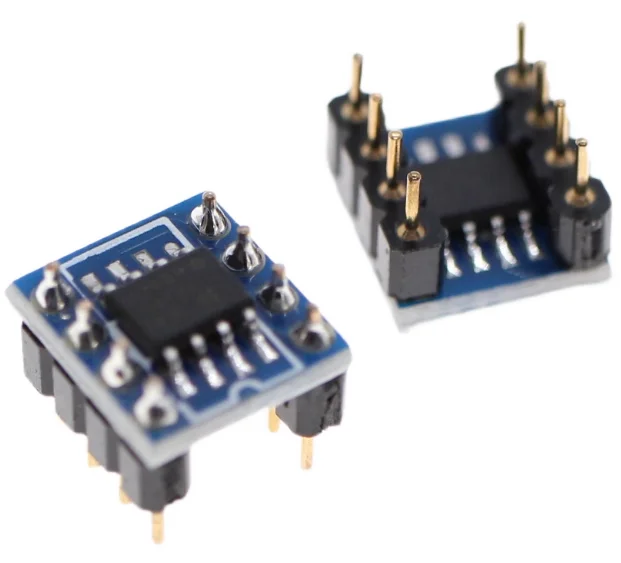 OPA627AU - Two paired single operational amplifiers converted to dual operational amplifiers, direct insertion, single-to-dual m