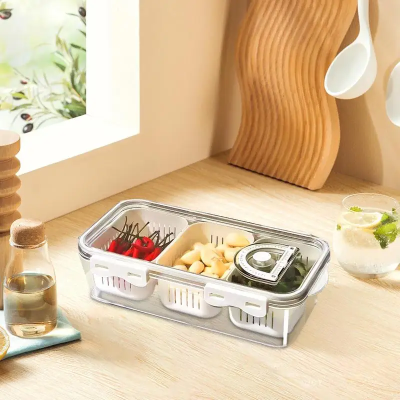 

Snackle Box Container Divided Serving Tray With Lid Portable Stackable Compartment Food Storage Containers