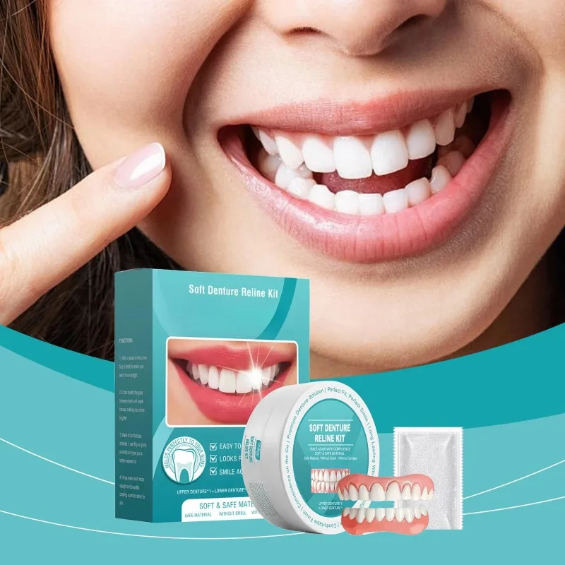 Perfect Smile Full Upper Lower Temporary Teeth Comfortable Material Dental Veneers Orthodontic Mouth Guard