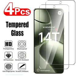 4PCS Tempered Glass Screen Protector for Xiaomi Mi 11T 12T 13T 14T Pro 11 12 Lite Full Cover Protective Glass Film