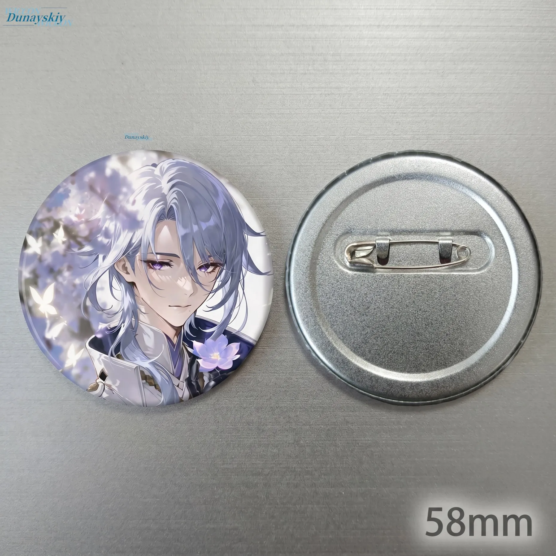 Genshin Impact Kamisato Ayato - Kamisato Ayato Badge Pin Brooch. Ayato The Yashiro Commissioner Genshin Enamel Metal Button
