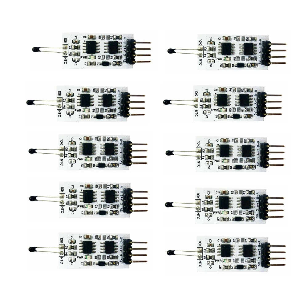 

10pcs Tiny NTC Resistor to RS485 Temperature Collector 10K 3950 NTC Thermistor Collector NT38D01