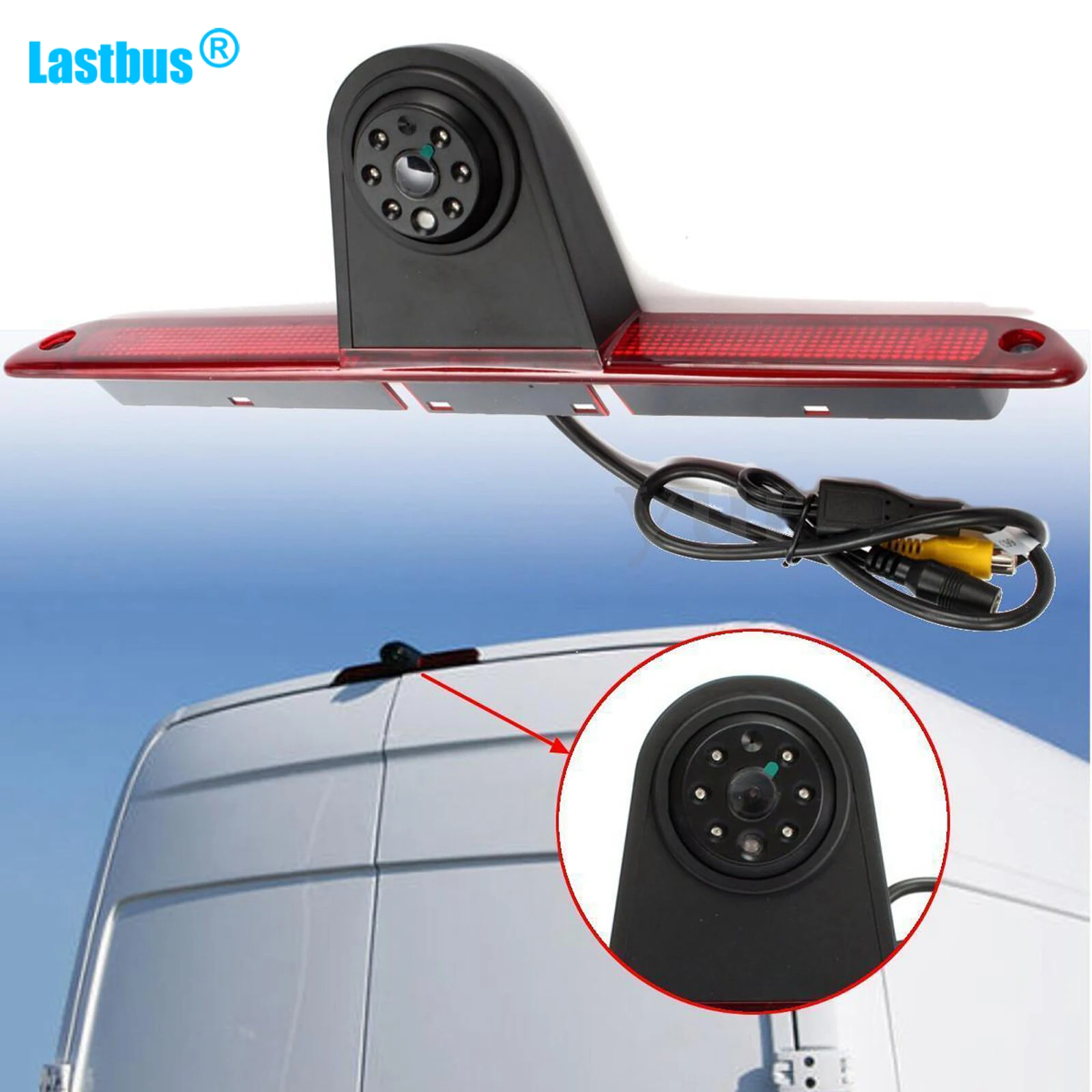 

Lastbus HD For Mercedes Benz Sprinter W906 2007-2019 Rear View Backup Camera Brake Light Waterproof With 10M Video Cable