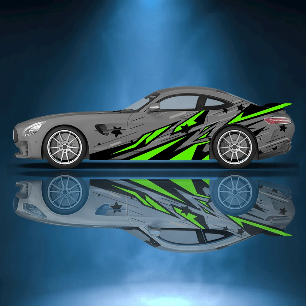 

Красочные острые линии звезды автомобильные виниловые наклейки самоклеящаяся наклейка из ПВХ подходит для грузовиков внедорожник Декор автоаксессуары подарок