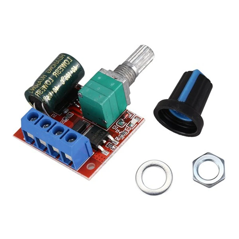 PWM DC Motor Governor 5V-35V Interruptor de velocidade 5A Função de interruptor LED Dimmer
