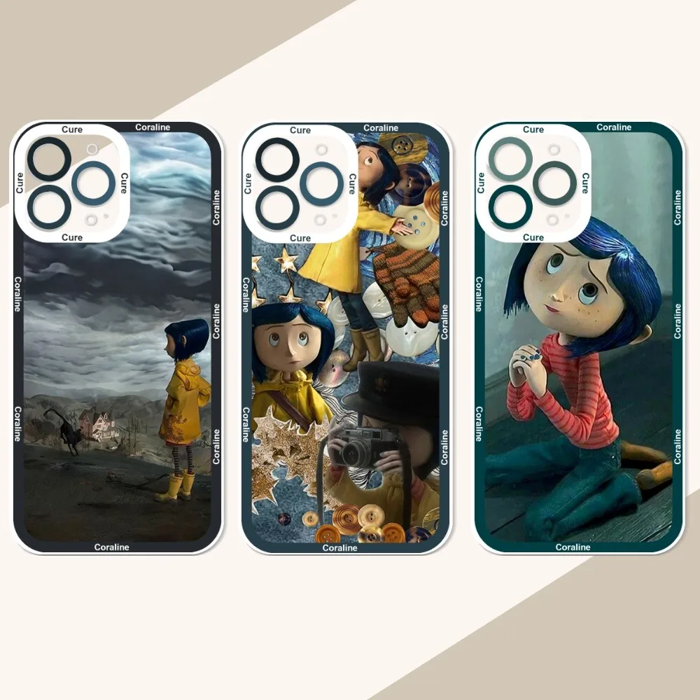 C-Coraline & The Secret Door Phone Case For IPhone 12 11 13 14 Pro Max XR XS Max X SE2020 7 8 Plus Case