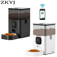 ZKYJ 4L Automatic Pet Feeder Cat Food Dispenser Accessories Remote Control Smart WiFi Auto Feeder for Cats Dogs Pet Dry Food