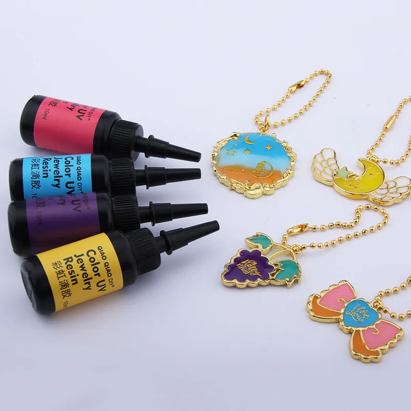 12/24/45pcs Color UV Resin Pigment Glue Ultraviolet Curing Epoxy Resin UV Glue Pigment DIY Jewelry Making Glue Dye Quick-Drying