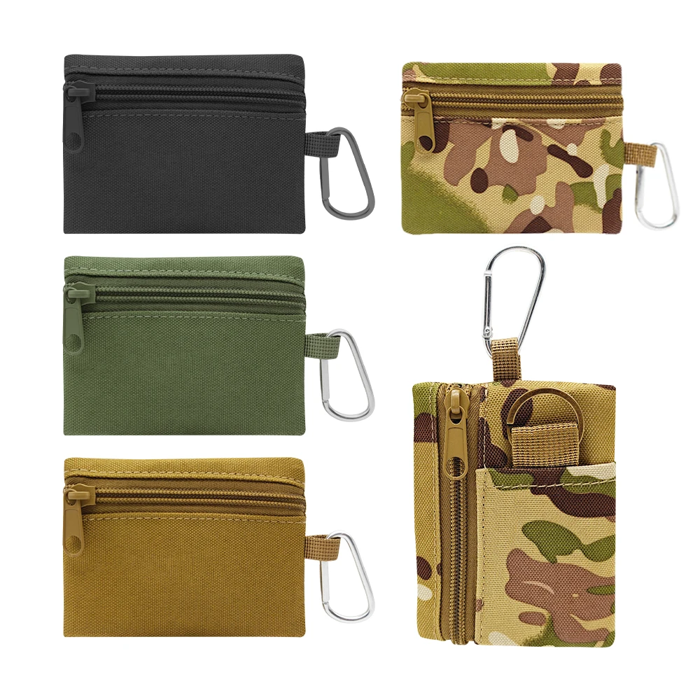 1PCS Mini Tactical Wallet Men's EDC Molle Pouch Portable Key Card Case Coin Purse Hunting Bag Zipper Pack Multifunctional Bag