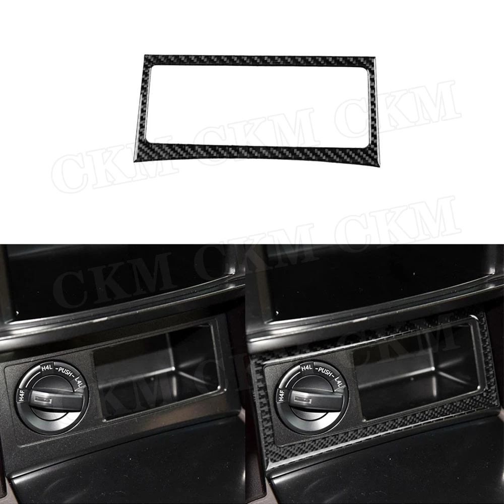 Carbon Fiber Car Four-Wheel Drive Switch Panel Trim Frame Cover Sticker For Toyota Land Cruiser Prado 2010-2018