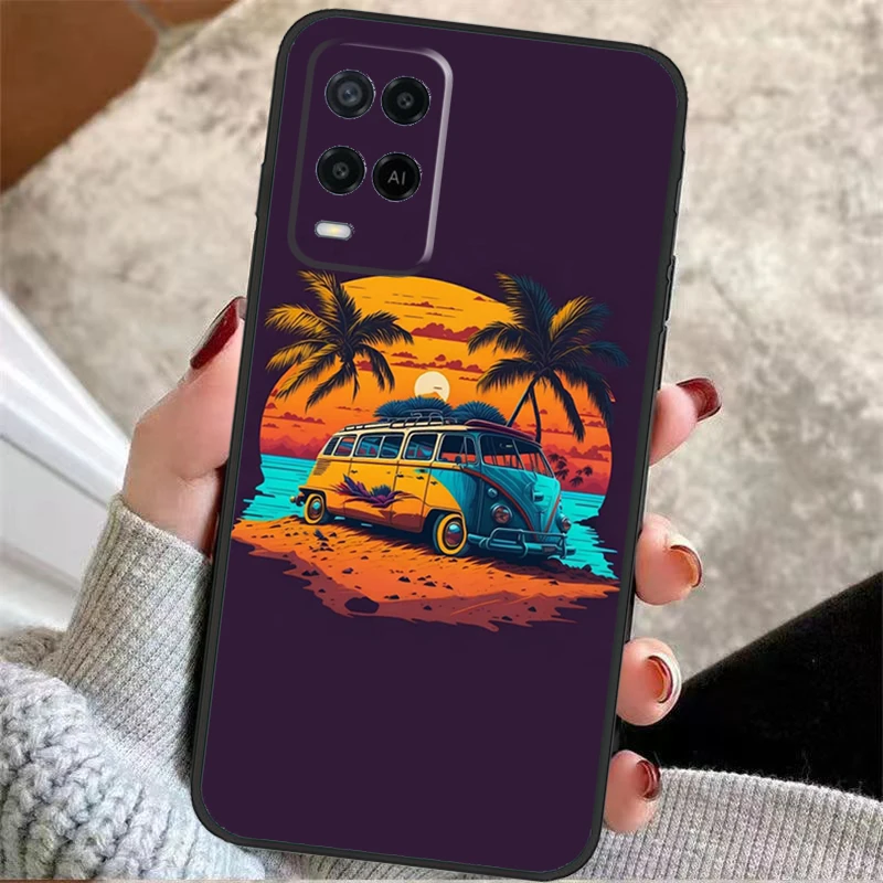 Combi Van Surf Case For OPPO A17 A57 A96 A76 A16 A18 A58 A78 A98 A74 A94 A5 A9 A52 A72 A15 A93 A53 A54 S