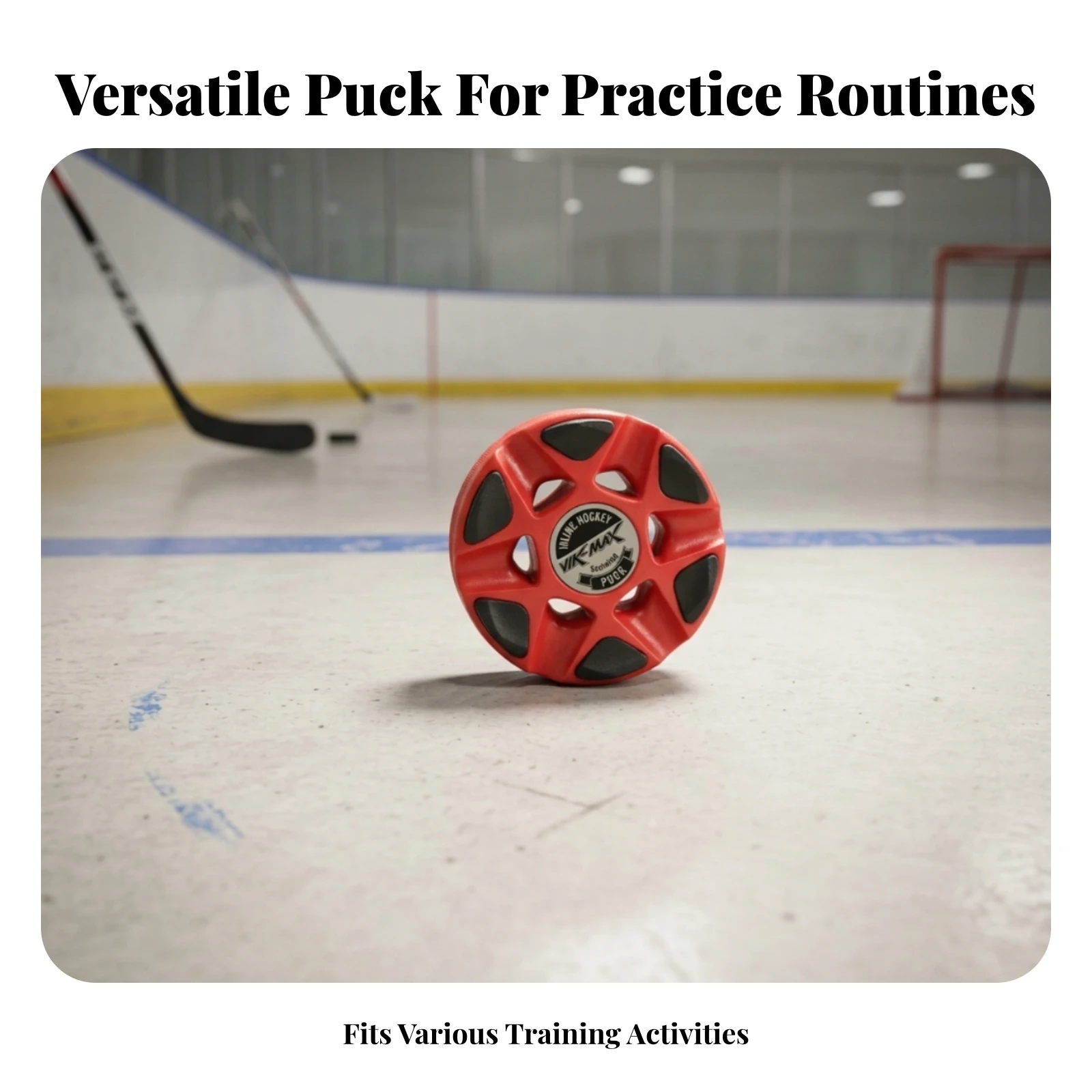 Inline Hockey Training Puck Cutout Design Practice Hockey Puck Sports Gear Printed Logo Slim view 4