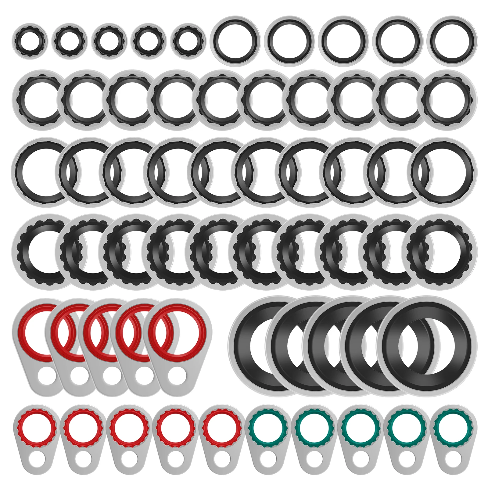 O-Ring Seals Rubber Sealing Rings High Pressure Rubber Sealing Ring Gaskets Car Air Conditioning Faucet Repair Assortment Kits