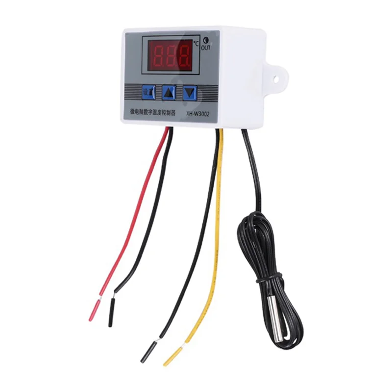 2Pcs W3002 Digital Temperature Controller Microcomputer Thermostat Thermoregulator Heat Cool Temperature Control Switch