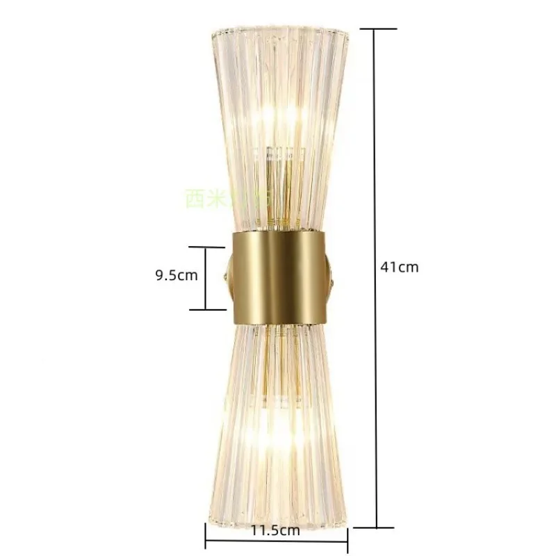 

Modern Crystal Wall Lamp Golden Electroplated Metal Corridor Light Stair Aisle Decor Sconce Bathroom Bedroom Parlor Wall Lights