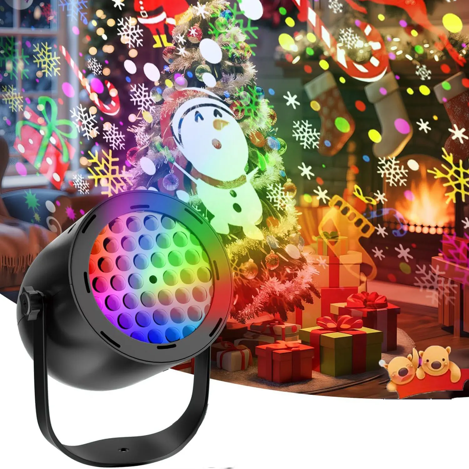 Luces de proyector de Navidad, luces de proyector de copo de nieve dinámicas para decoración navideña, vacaciones, bodas, decoración de patio