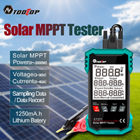 TOOLTOP ET271 Solar MPTT Power Tester 3.2-inch 2000W Photovoltaic Power Meter Pmax Voc Isc Measurement Rechargeable Solar Tester
