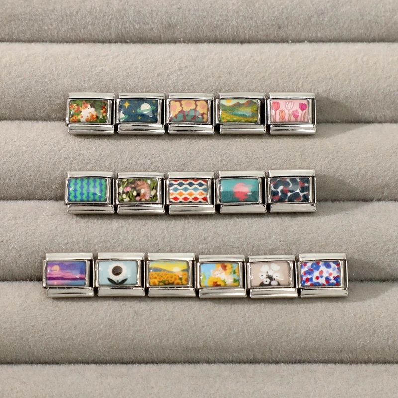 Neue schöne Haustier Katzen und Hunde italienische Charm Links passen 9MM Edelstahl Armband Frauen Männer DIY Herstellung von Schmuck – Detail 19