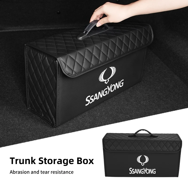 Car Trunk Storage Box Multiuse Portable travel Organizer Tools Bag For SsangYong Actyon Korando Rexton Kyron Rodius Tivoli Musso