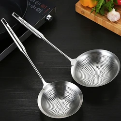 Thick Mesh Grid 304 Stainless Steel Oil Skimmer Vegetables Colander Soy Milk Strainer Pot Food Filter Spoon Kitchen Gadgets