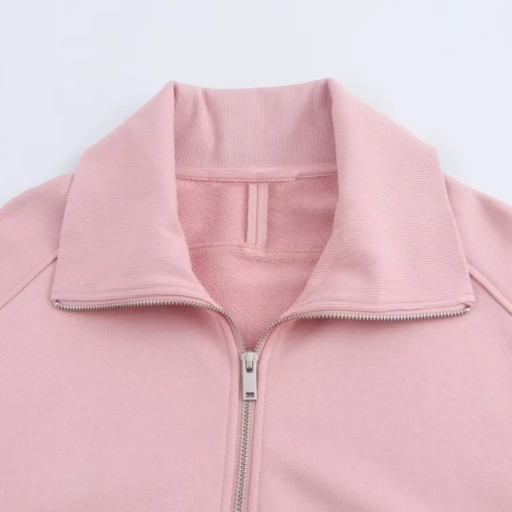 

Women's Fashion Lapel Zipper Sweater Jacket Coat European American Style Autumn New