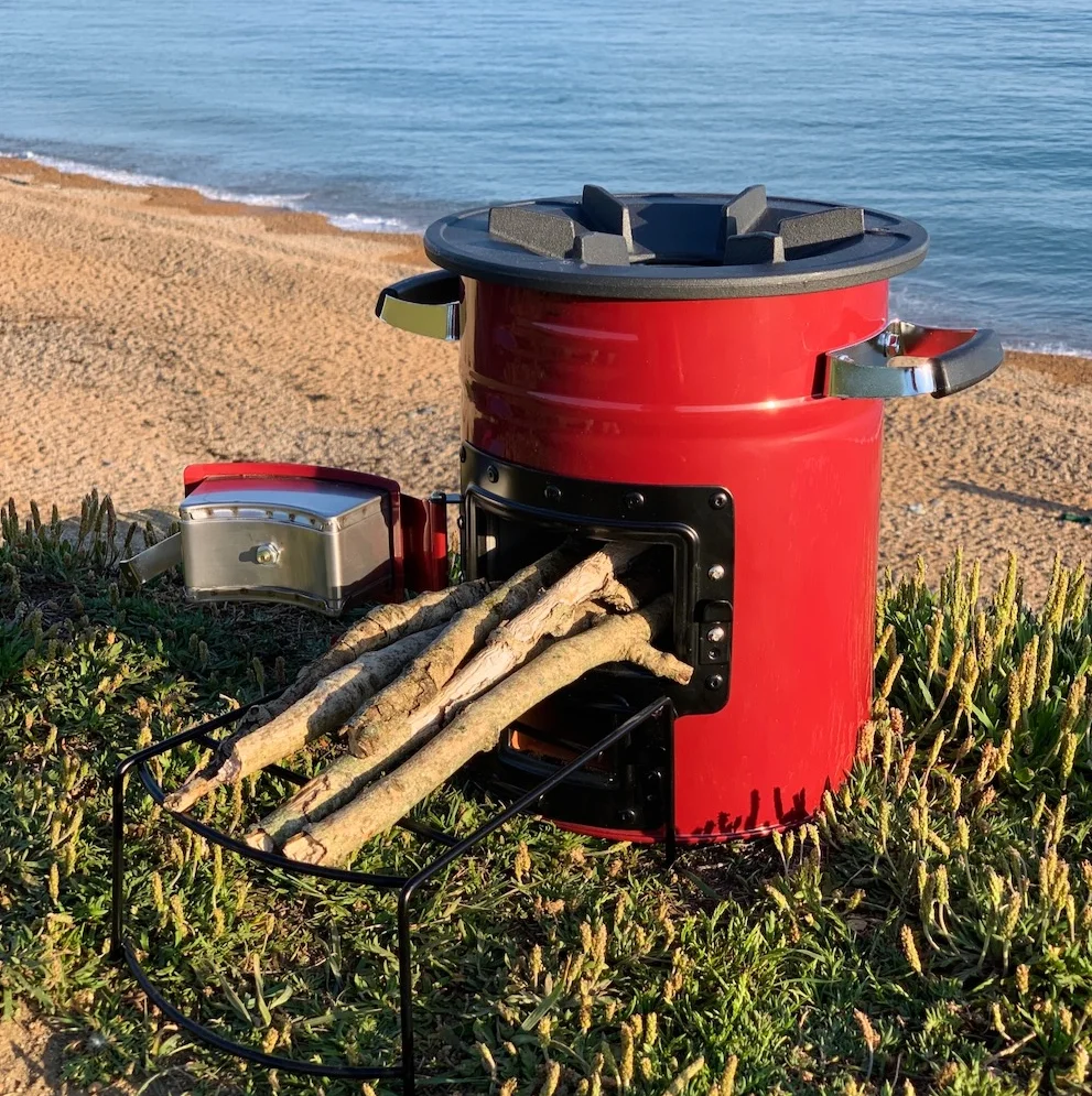 3Kw Heat Burn Wood Charcoal Biomass Efficiency Stove with Carry Bag