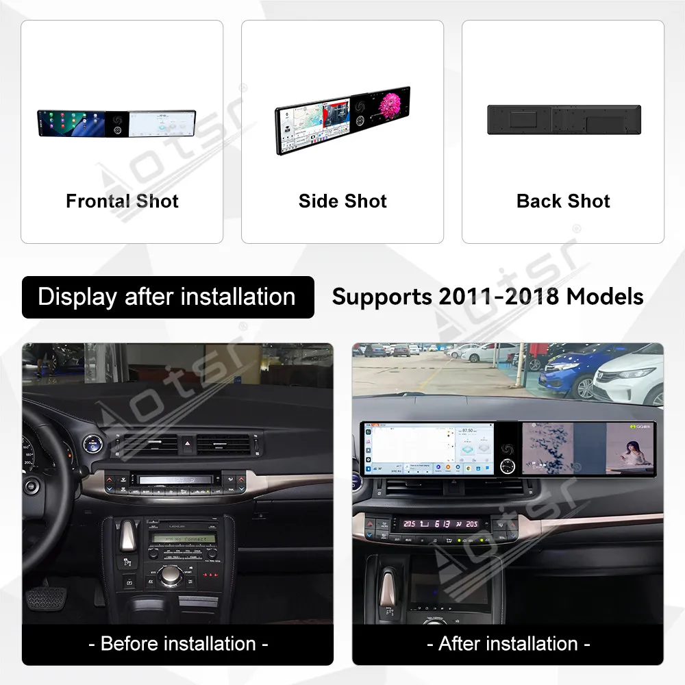 For Lexus CT 200h 2011-2018 Android 13 OS 12.3