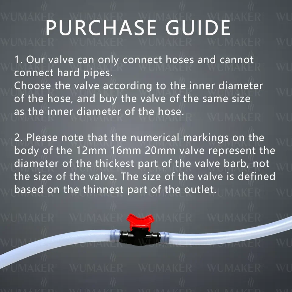 2 Pieces Inline Ball Valve with Barbed Ends for Precise Flow Control in Drip Irrigation Systems Aquarium Tubing and Outdoor Gard