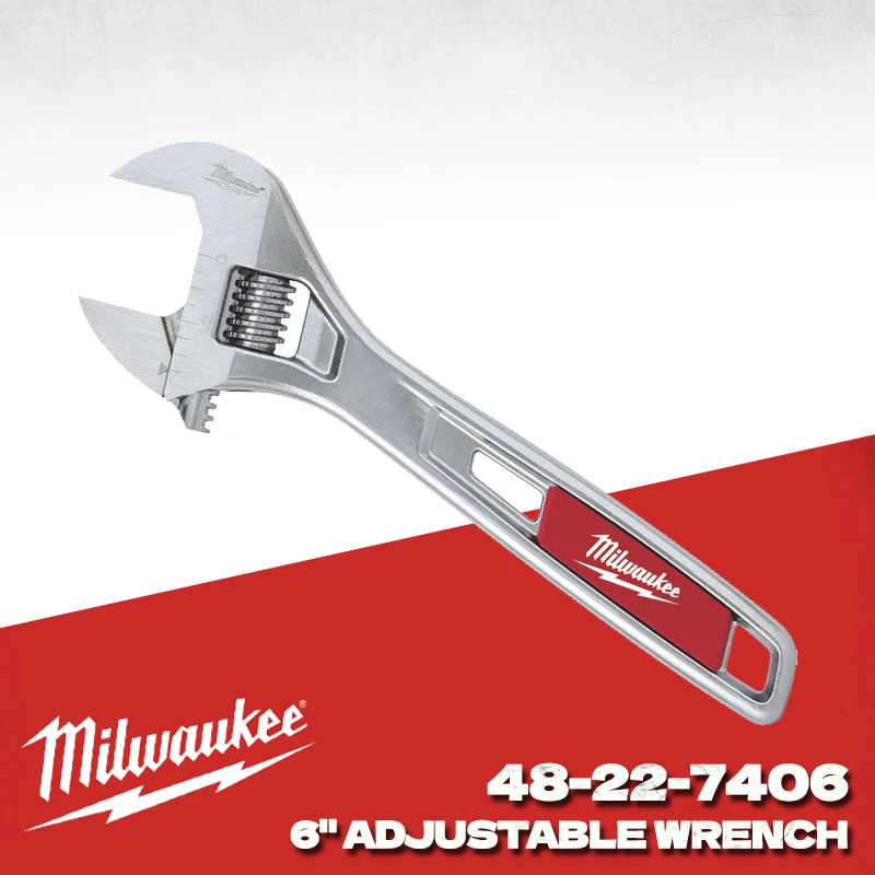 

MILWAUKEE 48-22-7406 6" Adjustable Wrench Compact Non-Slip Adjustable Spanner Milwaukee Hand Tools