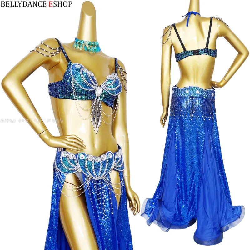 

customized New runway show sexy plus size bellydance costume opening dance performance costume set competition costumes 3pcs