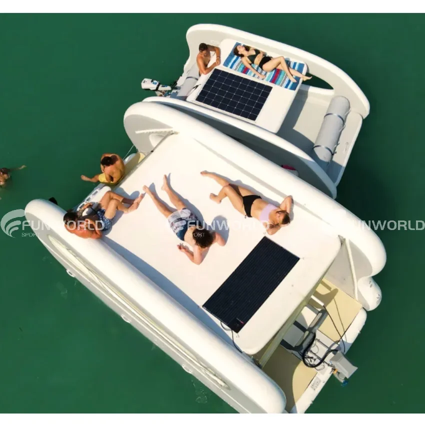 Inflatable Luxury DWF Watercraft Boat Inflatable Sea Panzer Boat Inflatable Electric Boat Float Island For Lake And River