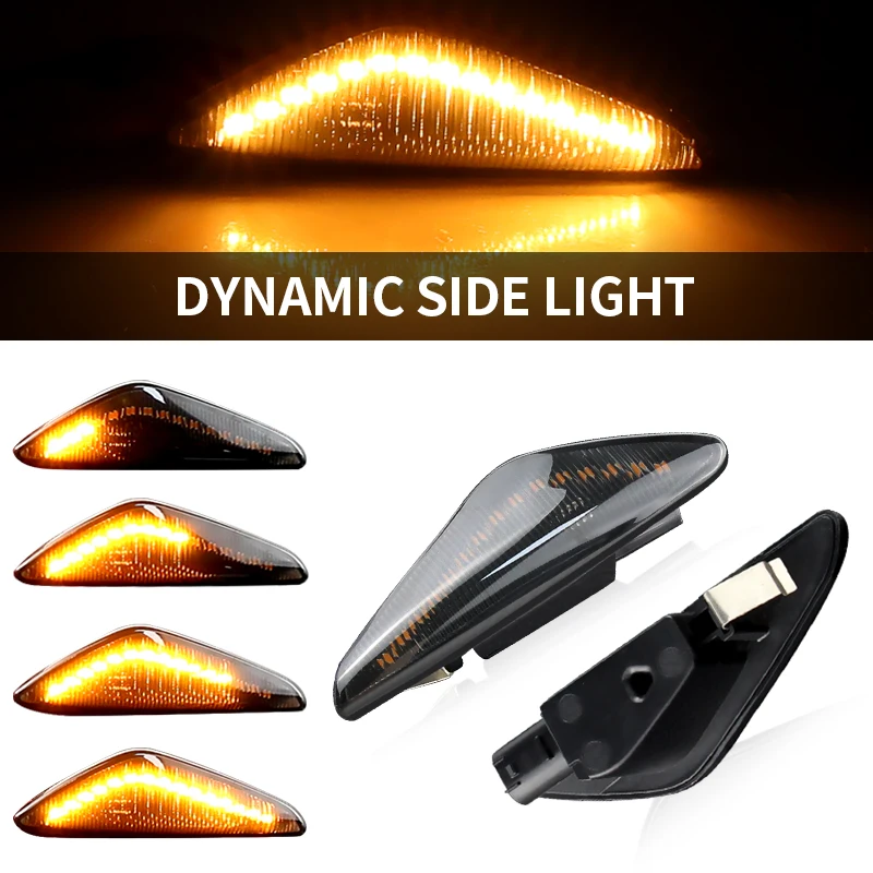 2 قطعة LED ديناميكية الجانب ماركر بدوره إشارة الوامض ضوء وماض Canbus لسيارات BMW X3 F25 X5 E70 X6 E71 E72 07-14 اكسسوارات السيارات
