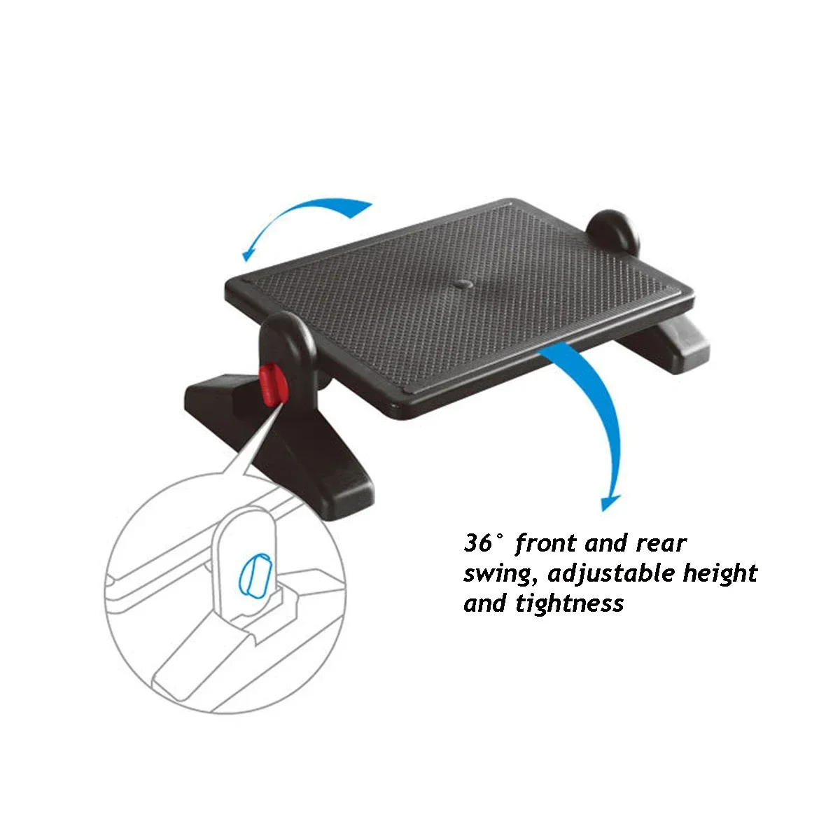 Ergonomic Footrest Adjustable Angle and Height Home Office Foot Rest Stool for Under Desk Support 2-Level Height Adjustment