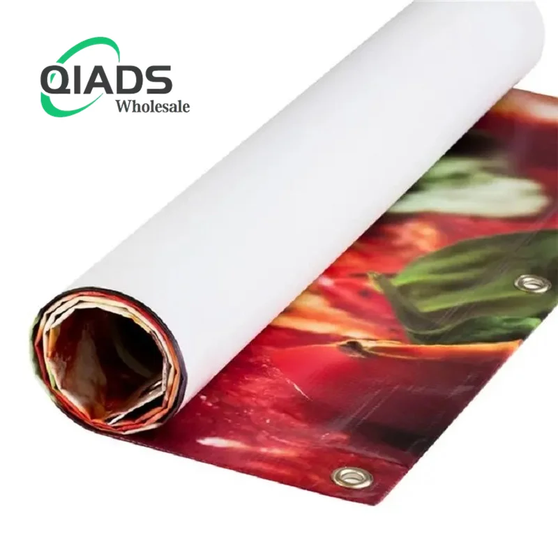 QiAds Polyvinyl  banners, vinyl windbreaks, outdoor family basketball courts, shopping malls, soccer pitches, tennis courts, b