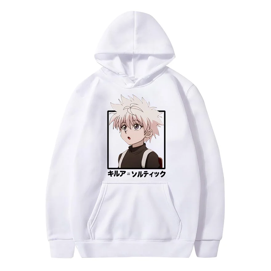 Hunter X Hunter Japan Anime uomo donna felpe con cappuccio Harajuku Gon Killua Print Plus Size felpa Unisex autunno inverno Streetwear