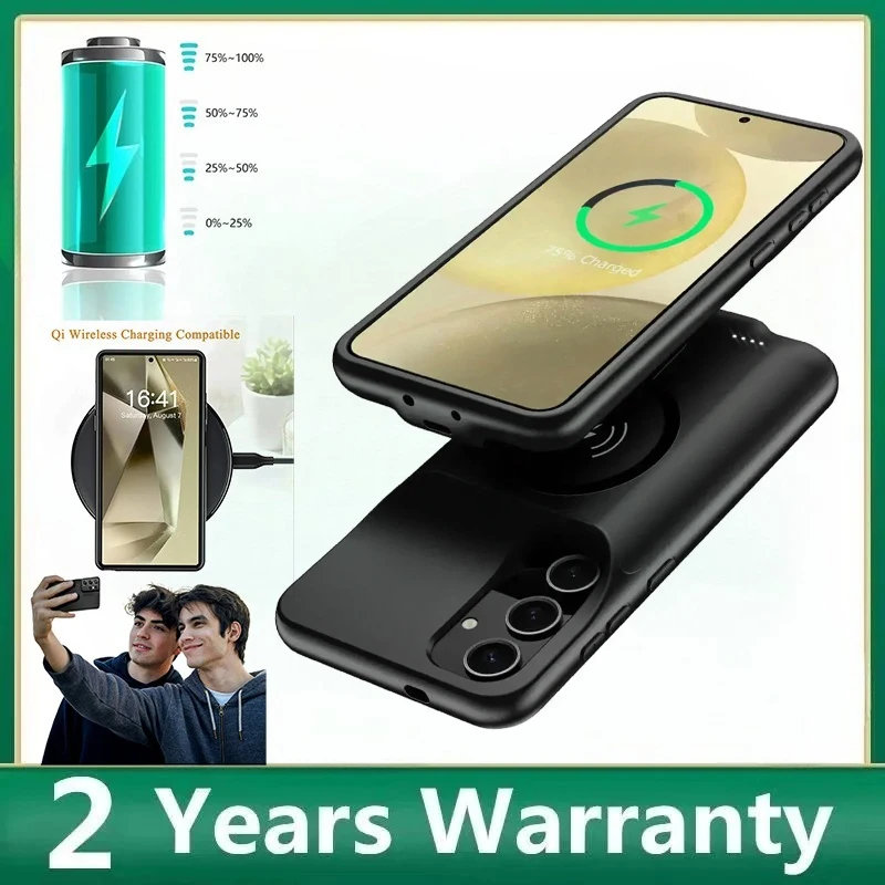 

Чехол-аккумулятор 10000 мАч для Samsung Galaxy S26 S24 Plus S23 FE S22 Ultra S25 FE с беспроводной зарядкой, чехол-зарядка для телефона