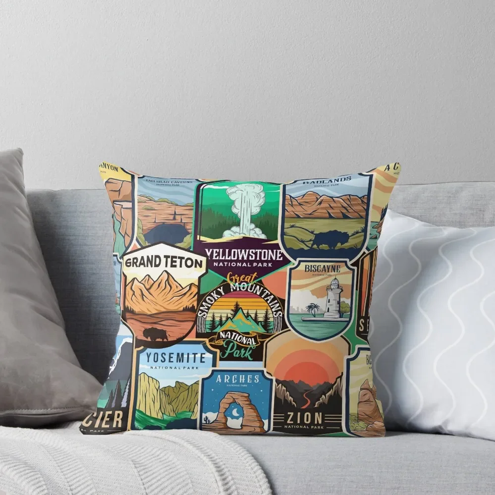 

National Parks Logo Design Throw Pillow Christmas Pillow Covers Custom Cushion Photo