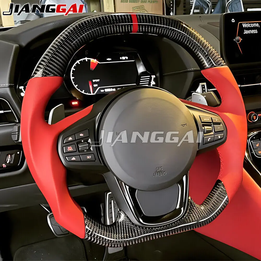 

Flat Top/Bottom Carbon Fiber Steering Wheel Fit for Toyota Supra GR A90 A91 MKV 2020+ Car Accessories Ergonomic Breathable
