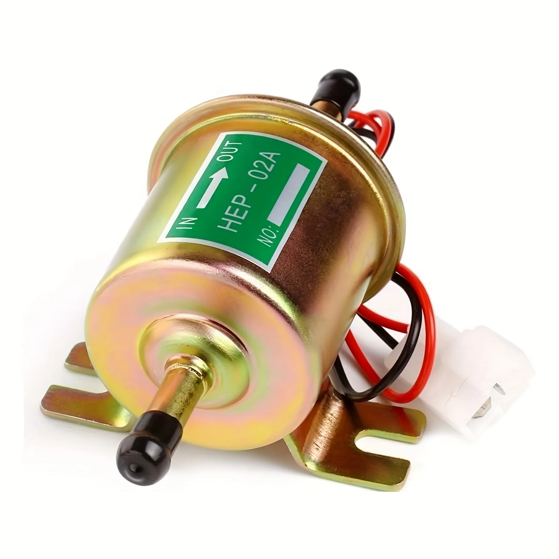 

HEP-02A Electric Fuel Pump 12V Universal Low Pressure Gas Diesel Fuel Pump for Motorcycle Carburetor ATV Trucks Boats Engine