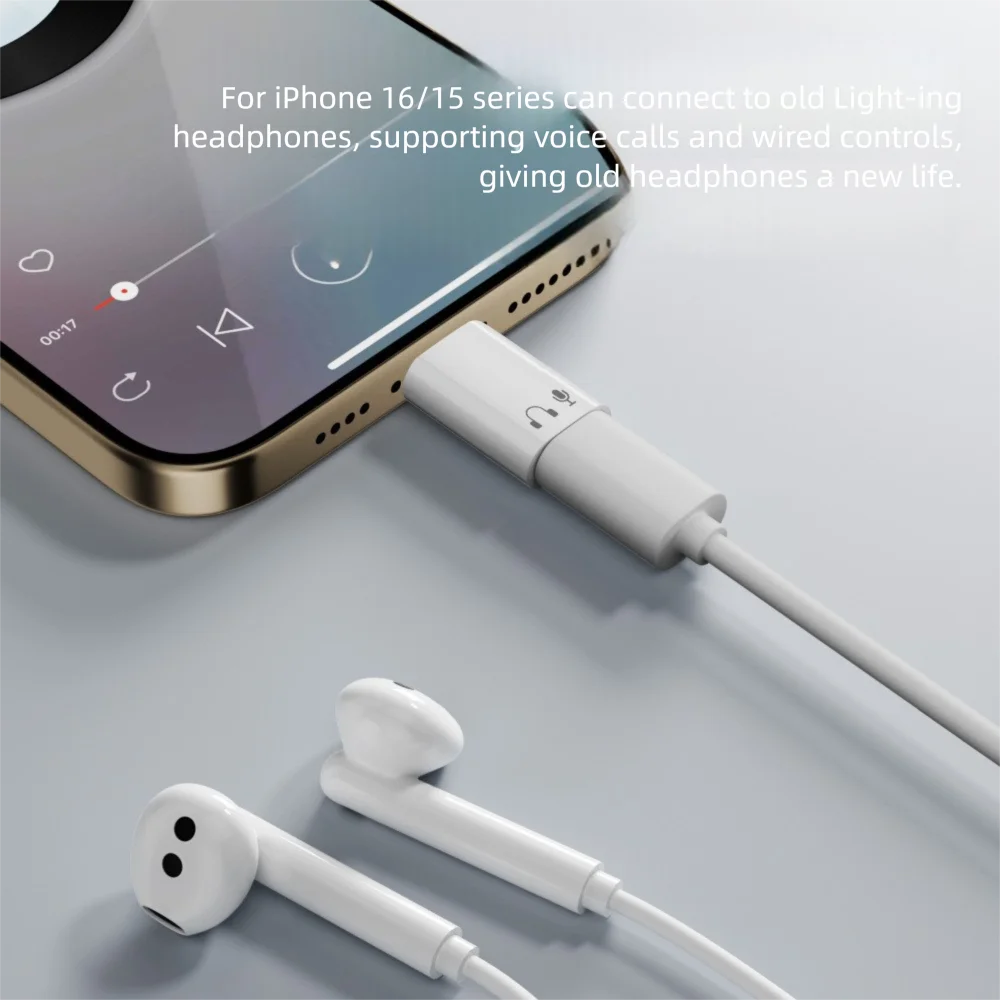 Professional Indicator Light USB-C Audio Converter HiFi Sound Smart Chip Type C Earphone Adapter Headphone Connector Tablet
