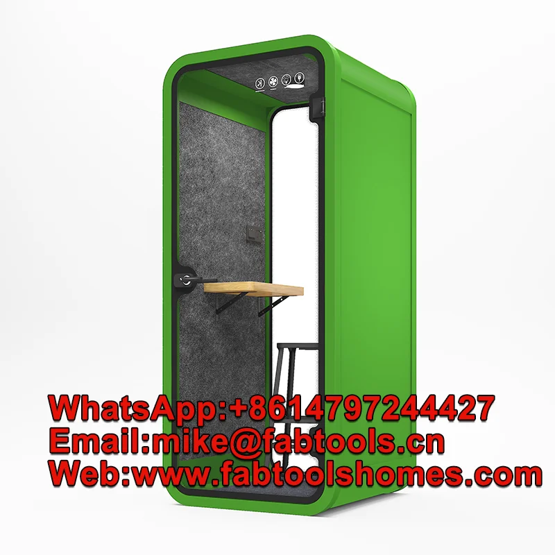 double office soundproof phone pod moveable silence booth soundproof telephone booth for sale