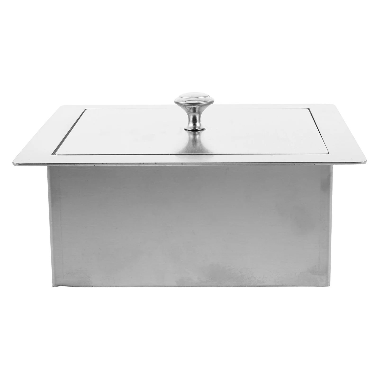 

Embedded Trash Can Lid Stainless Steel Countertop Waste Bin Cover For Kitchen Bathroom Flush Mount Recessed Garbage