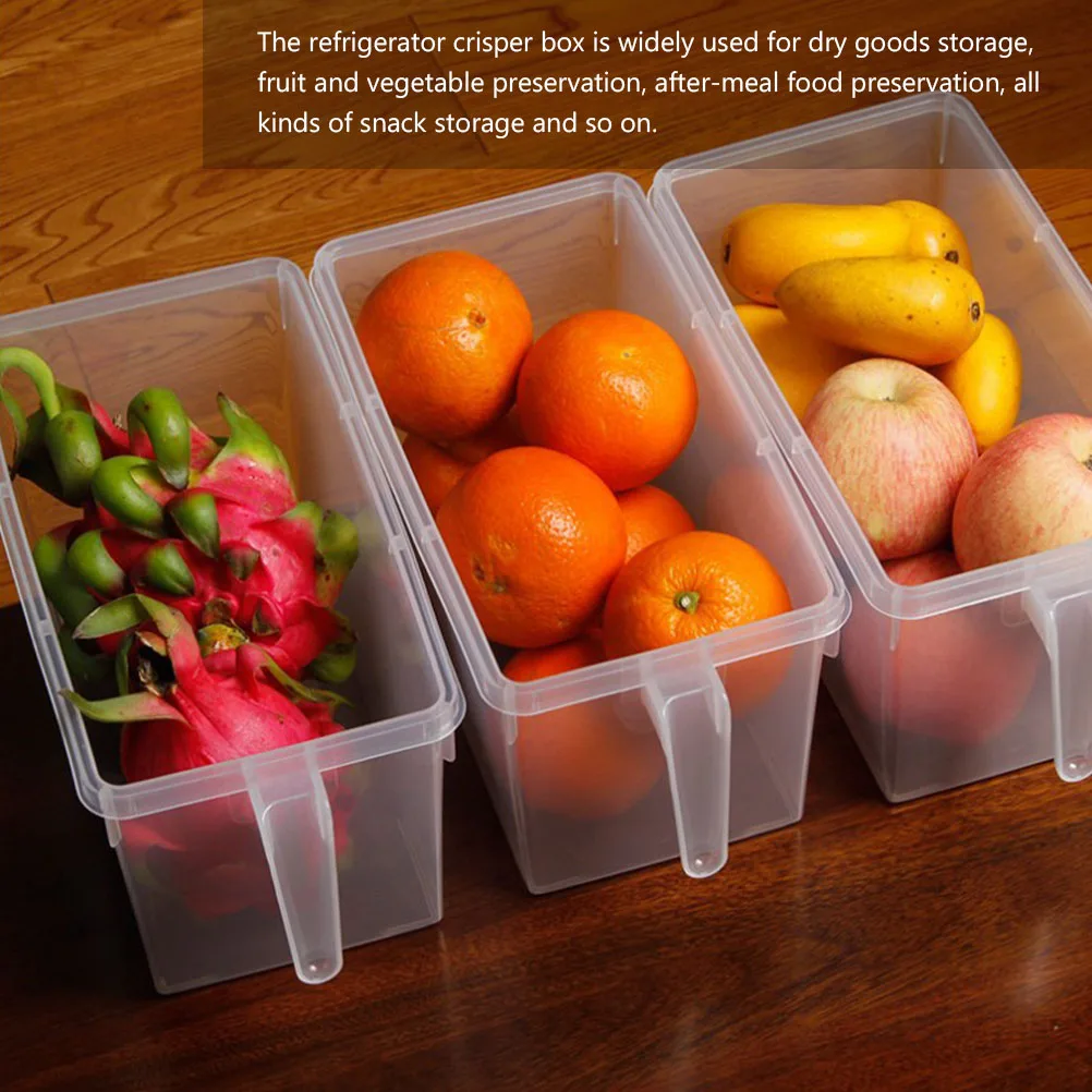 

2pcs Food Preservation Storage Box Lidded Sealed Container For Kitchen Fridge Organizer Box Pp Material Fresh Keeping Container