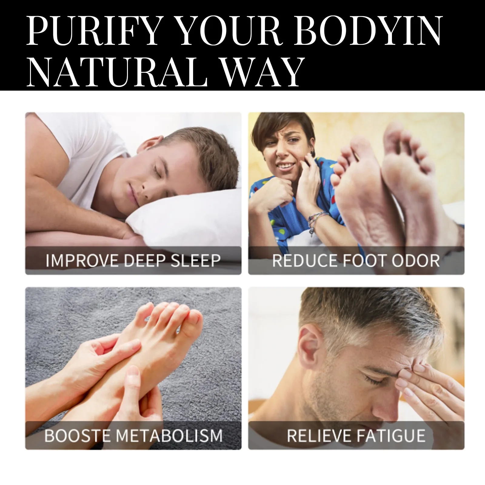 Foot Pads 10/50/100 Pcs Deep Cleansing Foot Pads Natural Ingredients Natural Vinegar And Powder Foot Pad