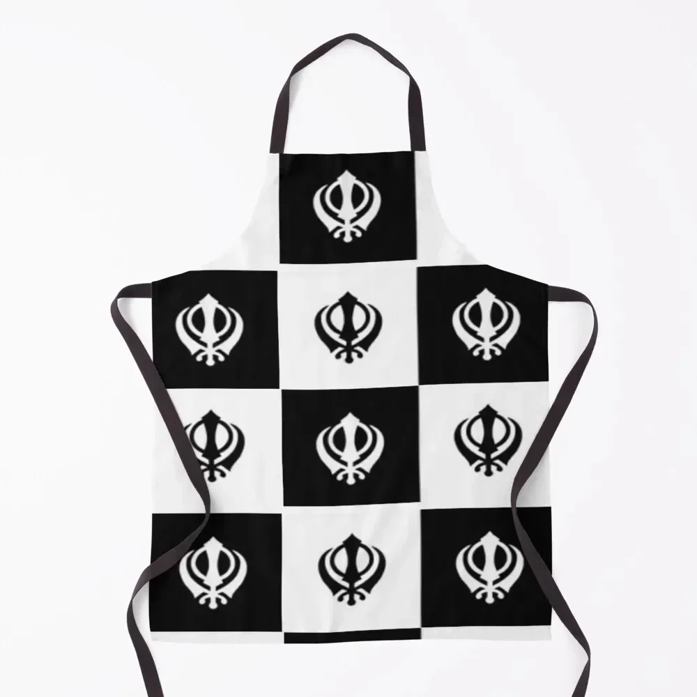 

Sikh Symbol Apron Korean Barber waiter Kitchens For Men Apron