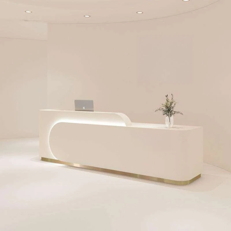 

White With Drawers Reception Desk Small Beauty Institute Reception Desk Clothing Store Bancone Per Negozio Luxury Furniture