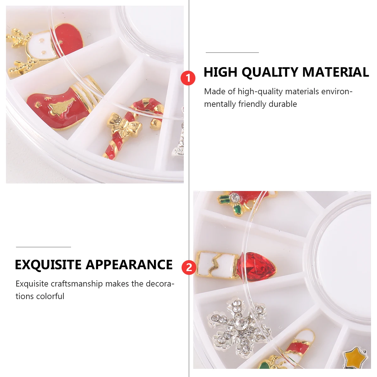 

Christmas Alloy Jewelry Nail Decoration Supplies Exquisite Appearance Bright Color Manicure Tools Nail Art Accessories