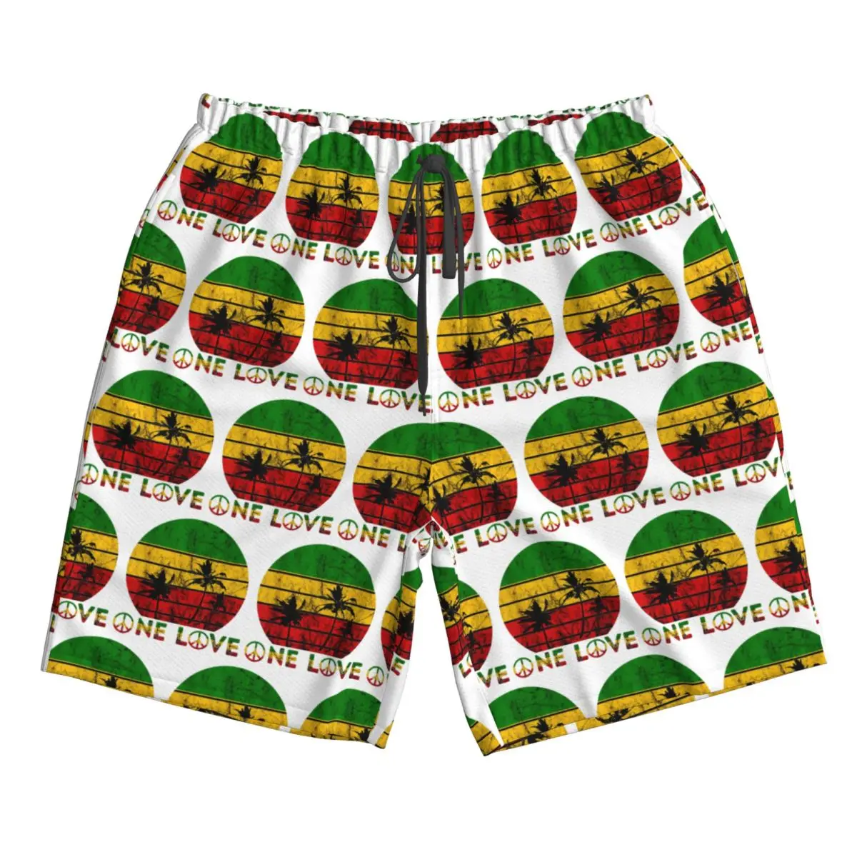 

Harajuku Vintage Style Arts Bob Marley One Love Trunks Beach Board Shorts Casual Quick Dry Swim Summer Men Pants